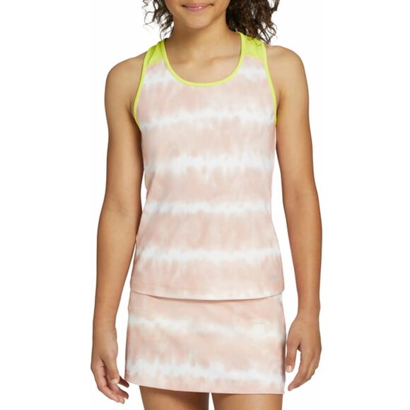 Prince Tennis Tank Youth Medium 10/12 Girls Yellow PINK WAVE‎ NWT - Picture 1 of 4